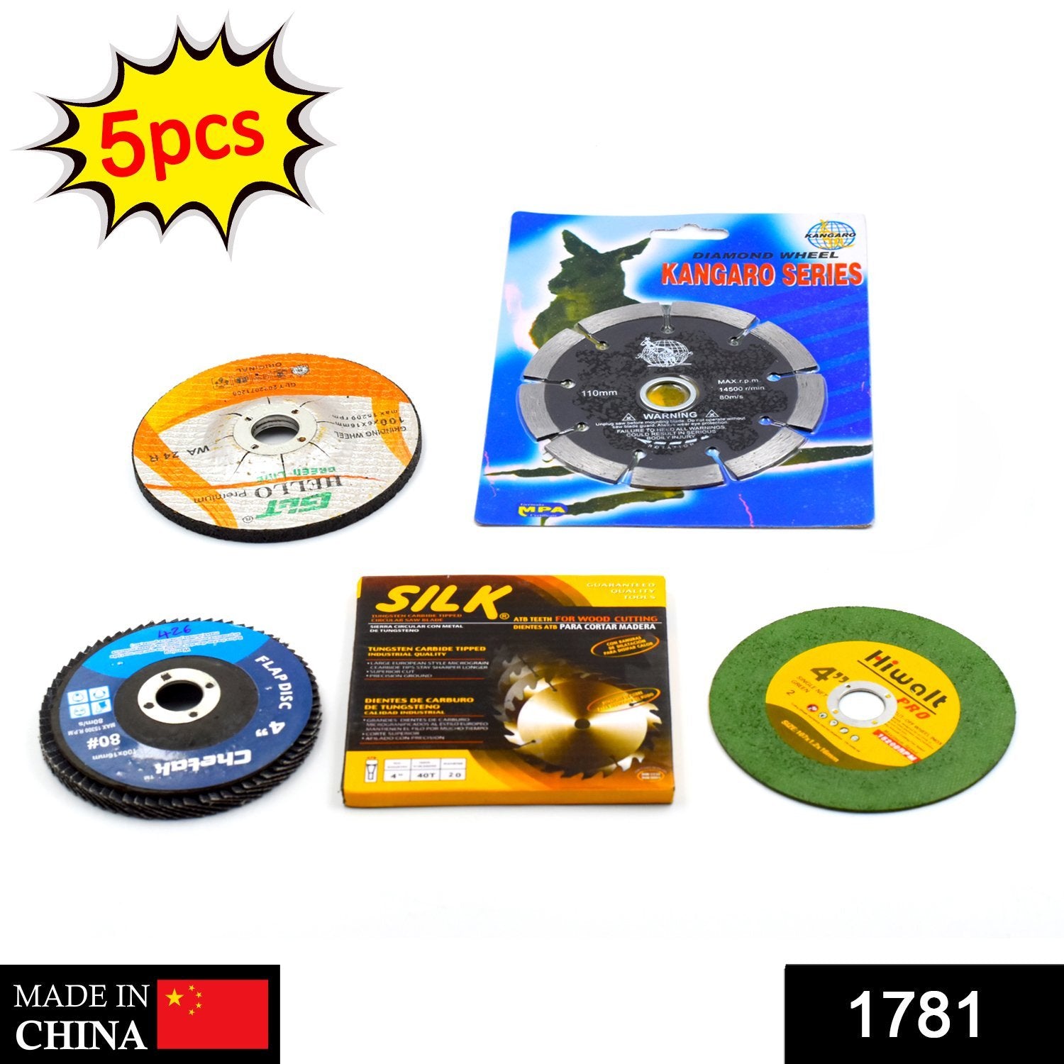 1781 5Pc Grinding Wheel Set For Cutting Wooden Or Marbles 1781 5Pc Grinding Wheel Set For Cutting Wooden Or Marbles